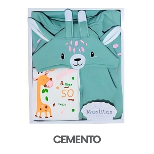 CAJA MUELITAS FRANELA MODELO JIRAFA NIÑA TALLA 4 (3UNID X S/150)