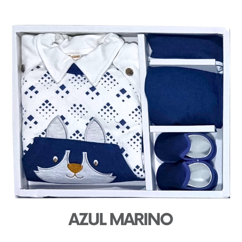 CAJA GERINAYES JACKARD MODELO CHAQUETA ZORRITO FONDO CREMA
