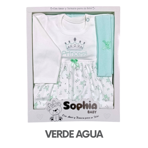 CAJA SOPHIA PIMA MODELO VESTIDO CORONA PRINCESS (3UNID X S/60)