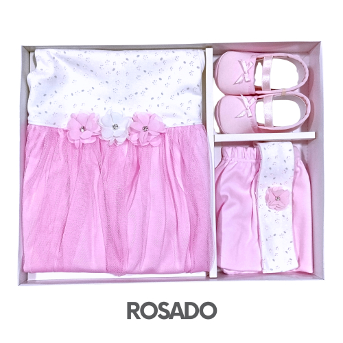 CAJA SOPHIA PIMA MODELO MANGA CERO CON TUTU TALLA 4 (3UNID X S/105)