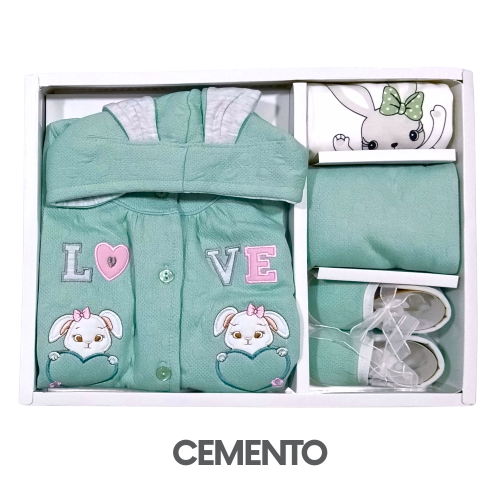 CAJA GERINAYES JACKAR MODELO CONEJA CORAZON LOVE (3UNID X S/105)
