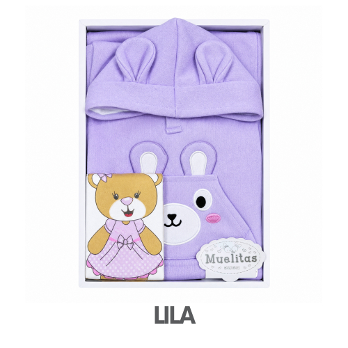 CAJA MUELITAS FRANELA MODELO OSITA TALLA 4 (3UNID X S/150)