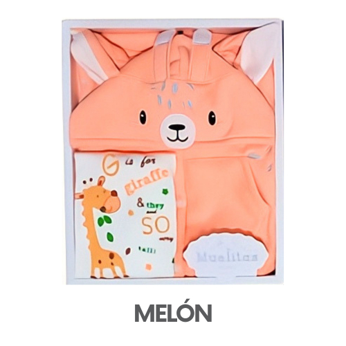 CAJA MUELITAS FRANELA MODELO JIRAFA NIÑA TALLA 4 (3UNID X S/150)