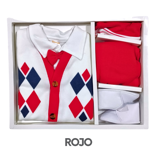 CAJA GERINAYES JACKAR MODELO CHAQUETA ROMBO (3UNID X S/105)