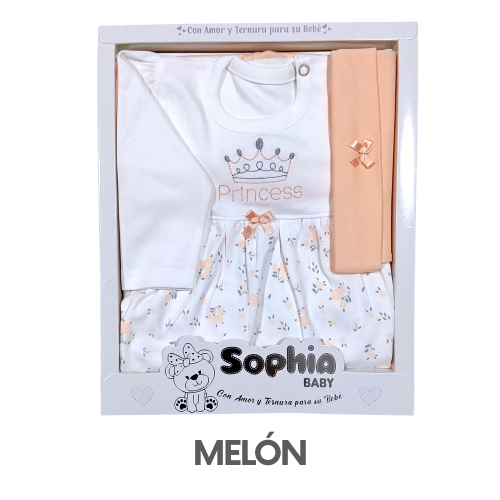CAJA SOPHIA PIMA MODELO VESTIDO CORONA PRINCESS (3UNID X S/60)