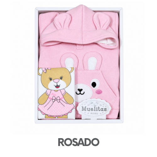 CAJA MUELITAS FRANELA MODELO OSITA TALLA 4 (3UNID X S/150)