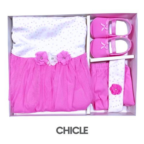 CAJA SOPHIA PIMA MODELO MANGA CERO CON TUTU TALLA 4 (3UNID X S/105)