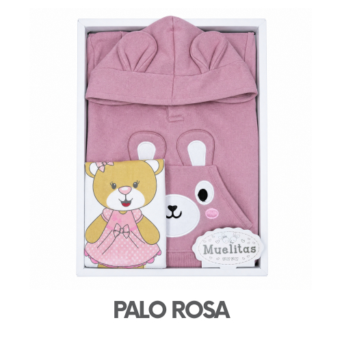 CAJA MUELITAS FRANELA MODELO OSITA TALLA 4 (3UNID X S/150)