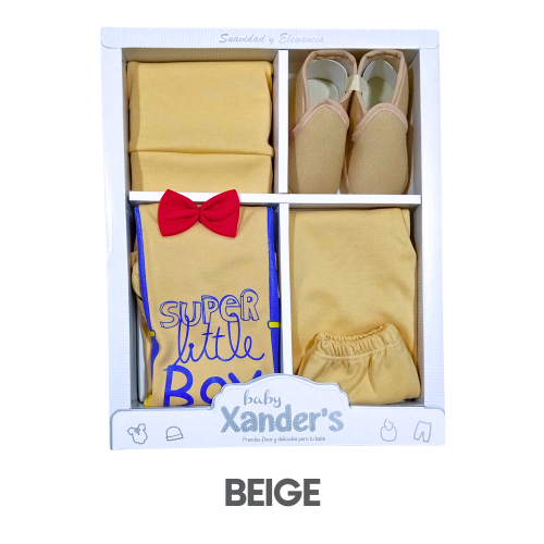 CAJA XANDER PIMA CON ZAPATO MODELO SUPER LITTLE BOY (3UNID X S/45)