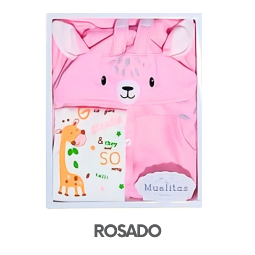 CAJA MUELITAS FRANELA MODELO JIRAFA NIÑA TALLA 4 (3UNID X S/150)