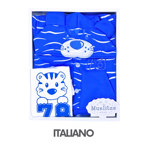 CAJA MUELITAS FRANELA MODELO TIGER TALLA 4 (3UNID X S/150)