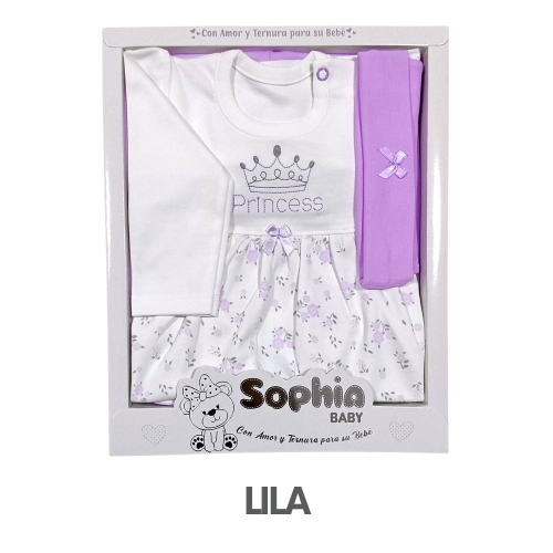CAJA SOPHIA PIMA MODELO VESTIDO CORONA PRINCESS (3UNID X S/60)