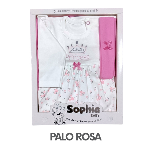 CAJA SOPHIA PIMA MODELO VESTIDO CORONA PRINCESS (3UNID X S/60)
